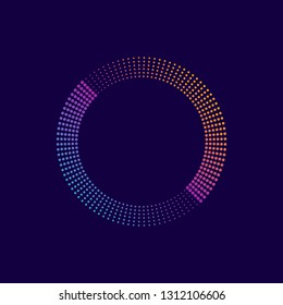 Modern Abstract Halftone Border Dots Logo