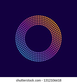 Modern Abstract Halftone Border Dots Logo