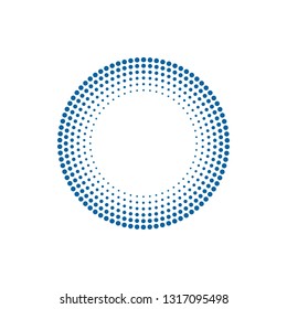 Modern Abstract Halftone Border Dots Flat Logo