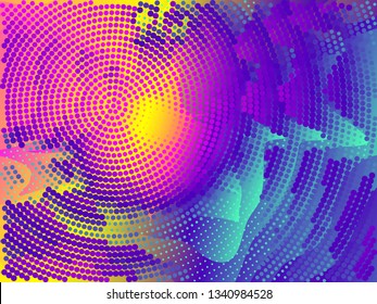 modern abstract halftone color background. Spring. flowers. night