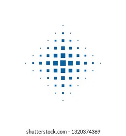 Modern Abstract Halftone Dots Background Flat Template