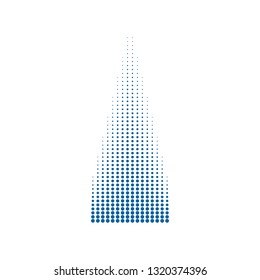 Modern Abstract Halftone Dots Background Flat Template