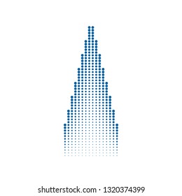 Modern Abstract Halftone Dots Background Flat Template