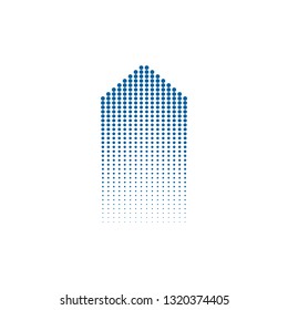 Modern Abstract Halftone Dots Background Flat Template