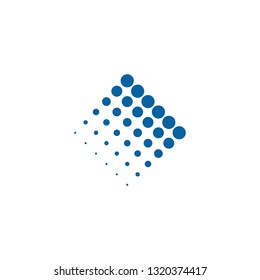 Modern Abstract Halftone Dots Background Flat Template