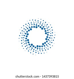 Modern Abstract Halftone Dots Frame Border for Company Health Technology Icon or Logo with High End Look