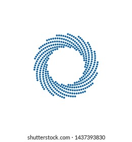 Modern Abstract Halftone Dots Frame Border for Company Health Technology Icon or Logo with High End Look