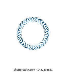 Modern Abstract Halftone Dots Frame Border for Company Health Technology Icon or Logo with High End Look