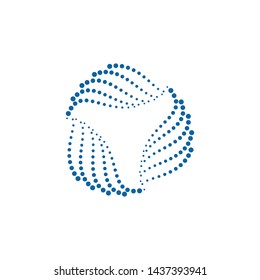 Modern Abstract Halftone Dots Frame Border for Company Health Technology Icon or Logo with High End Look