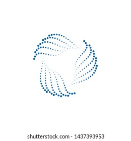 Modern Abstract Halftone Dots Frame Border for Company Health Technology Icon or Logo with High End Look