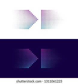 Modern Abstract Halftone Dots Logo