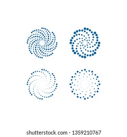 Modern Abstract Halftone icon Dots Logo sets for technology business health company with modern high end look
