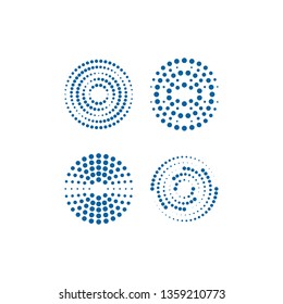 Modern Abstract Halftone icon Dots Logo sets for technology business health company with modern high end look