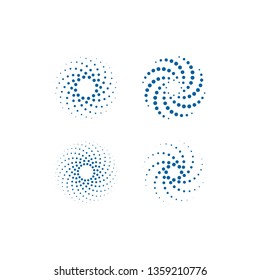 Modern Abstract Halftone icon Dots Logo sets for technology business health company with modern high end look