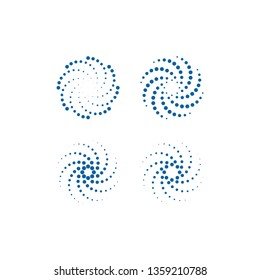 Modern Abstract Halftone icon Dots Logo sets for technology business health company with modern high end look