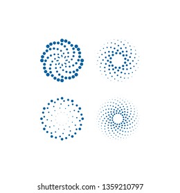 Modern Abstract Halftone icon Dots Logo sets for technology business health company with modern high end look