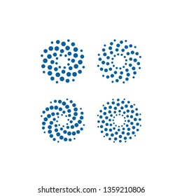 Modern Abstract Halftone icon Dots Logo sets for technology business health company with modern high end look