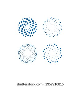 Icône demi-teinte abstraite moderne Jeux de points Logo pour la technologie entreprise de santé commerciale avec l'aspect haut de gamme moderne