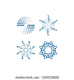 Modern Abstract Halftone icon Dots Logo sets for technology business health company with modern high end look