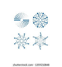 Modern Abstract Halftone icon Dots Logo sets for technology business health company with modern high end look