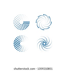 Modern Abstract Halftone Icon Dots Logo Sets For Technology Business Health Company With Modern High End Look