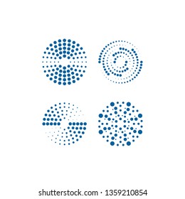 Modern Abstract Halftone icon Dots Logo sets for technology business health company with modern high end look