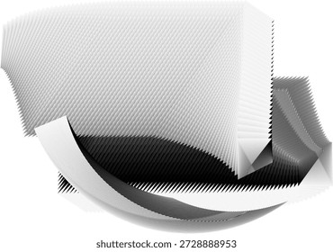 fundo de linhas de meio-tom abstratas modernas, padrão dinâmico criativo, estrutura organizada complexa, vetor decoração original em preto e branco