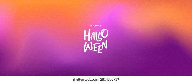 Modern abstract Halloween background featuring a rich textured gradient blending vibrant orange, purple and warm seasonal tones. Contemporary festive backdrop with soft transitions and subtle grain texture, ideal for Halloween posters, branding, packaging, social media, banners, greeting cards, party invitations and seasonal marketing materials and sales.