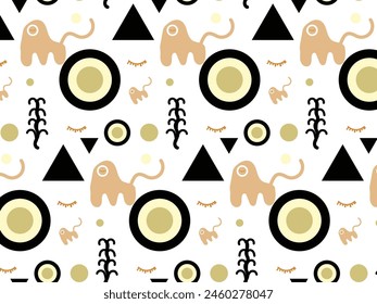 Diseño de fondo boho geométrico abstracto moderno dibujado a mano