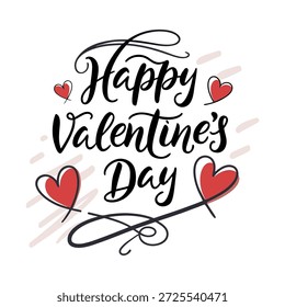 Un moderno fondo abstracto de Feliz Día de San Valentín con colores románticos, Formas suaves y un diseño minimalista limpio. Perfecto para tarjetas de felicitación, publicaciones en redes sociales, Anuncios, carteles, volantes, encabezados de Sitios web, anuncios y materiales de marketing digital para las celebraciones del Día de San Valentín.