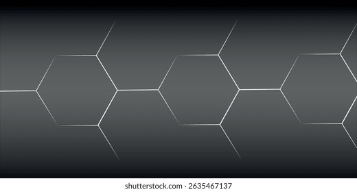 modern abstract hexagon black background banner futuristic business data technology modern concept.