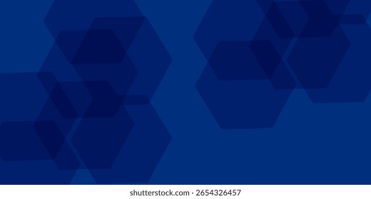 Modern abstract hexagon blue background with shiny geometric lines. vector illustration.