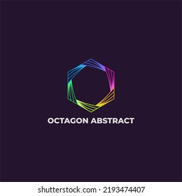 modern abstract hexagon logo design