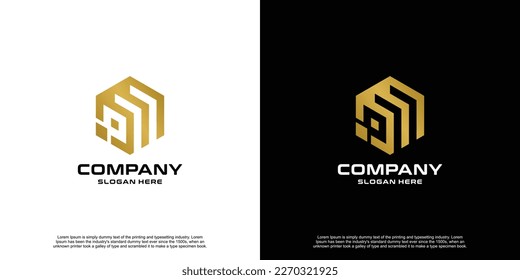 Modern Abstract Hexagon Logo Design