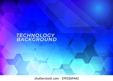 Modern abstract hexagon technology background. Hi-tech digital technology and engineering, digital telecom technology concept. Vector illustration