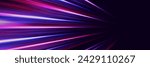 Modern abstract high speed light glare effect. Futuristic technology of dynamic movement and speed.