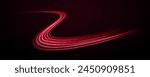 Modern abstract high speed light effect. Highway in the night. Abstract red light speed zoom on black background technology	
