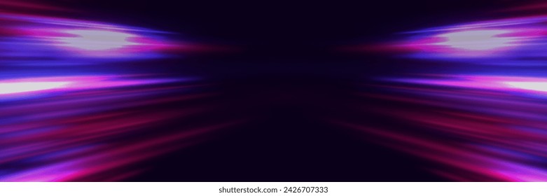 Modern abstract high speed light glare effect. Futuristic technology of dynamic movement and speed.