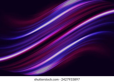 Modern abstract high speed light glare effect. Futuristic technology of dynamic movement and speed.