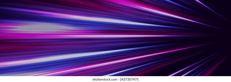 Modern abstract high speed light glare effect. Futuristic technology of dynamic movement and speed.
