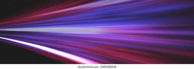 Modern abstract high speed light glare effect. Futuristic technology of dynamic movement and speed.