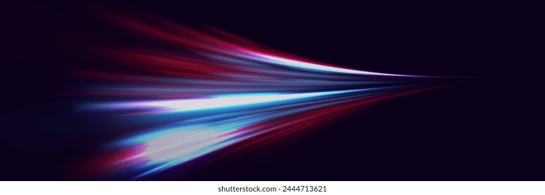 Efecto de deslumbramiento de luz de alta velocidad abstracto moderno. Tecnología futurista de movimiento dinámico y velocidad.