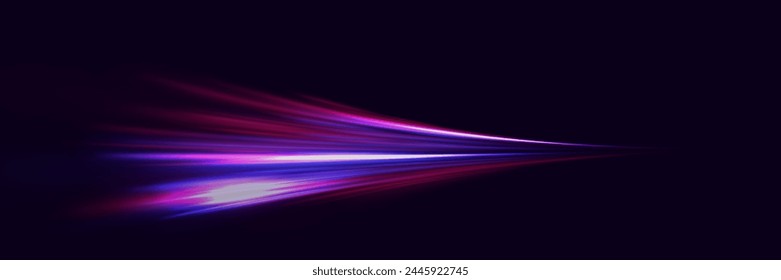 Efecto de deslumbramiento de luz de alta velocidad abstracto moderno. Tecnología futurista de movimiento dinámico y velocidad.