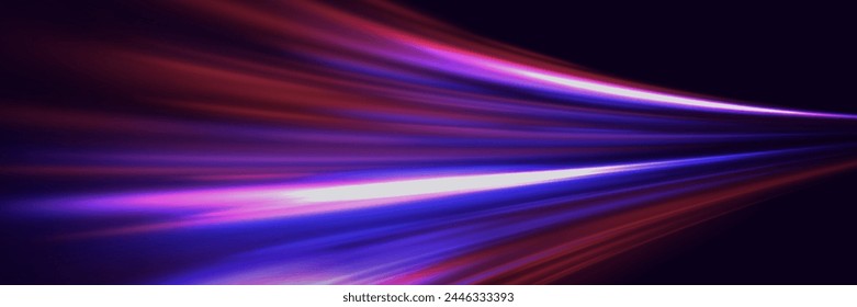 Modern abstract high speed light glare effect. Futuristic technology of dynamic movement and speed.
