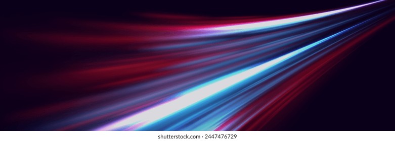Moderner abstrakter High-Speed-Lichtblendeffekt. Futuristische Technologie der dynamischen Bewegung und Geschwindigkeit.
