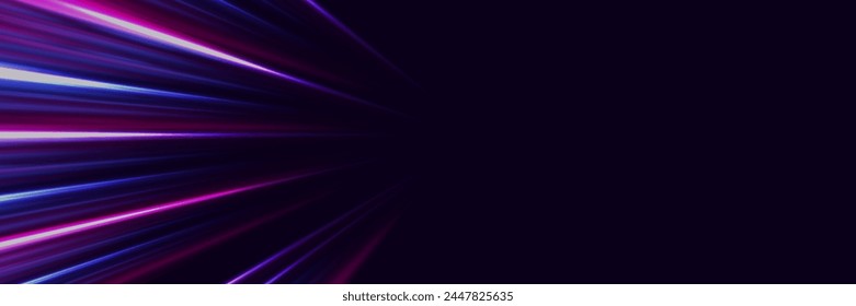 Moderner abstrakter High-Speed-Lichtblendeffekt. Futuristische Technologie der dynamischen Bewegung und Geschwindigkeit.