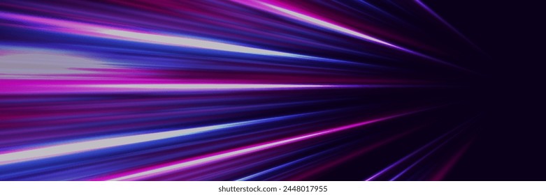 Efecto de deslumbramiento de luz de alta velocidad abstracto moderno. Tecnología futurista de movimiento dinámico y velocidad.