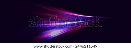 Modern abstract high speed light glare effect. Futuristic technology of dynamic movement and speed.