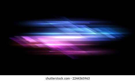 Líneas modernas abstractas de alta velocidad que se superponen. Efecto de movimiento dinámico. Futuro patrón de movimiento de tecnología para diseño de pancartas o afiches. EPS10 vectores.