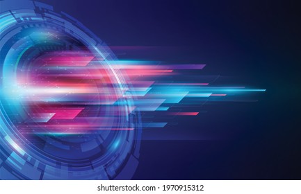 Modern abstract high speed movement. Colourful dynamic motion on blue background. Movement sport pattern for banner or poster design background concept.